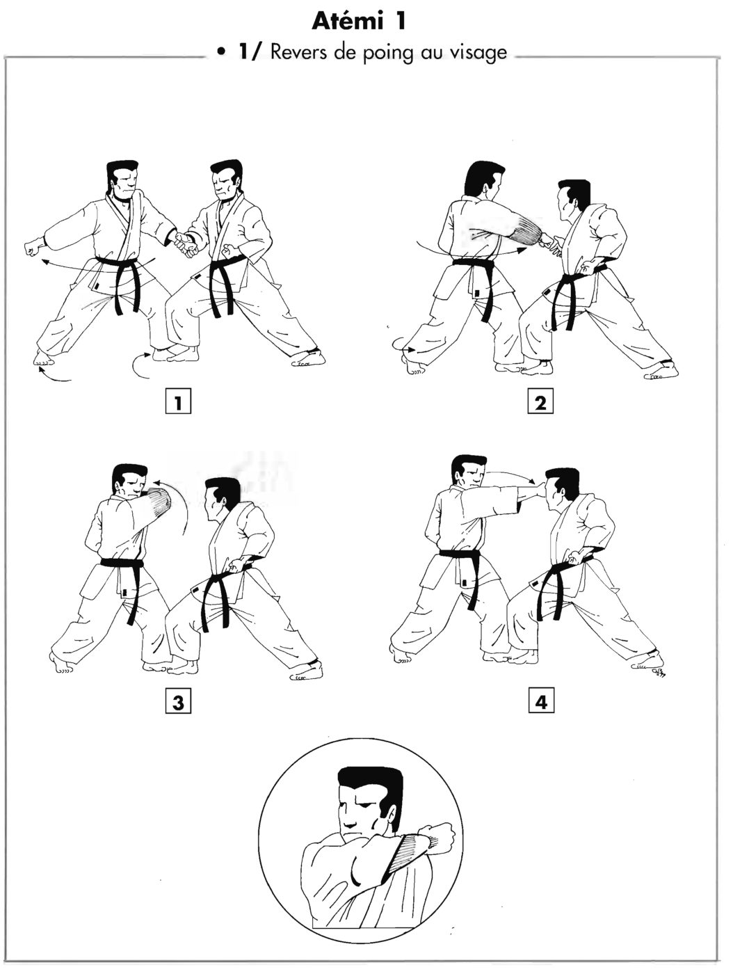 Atemi : jodan uraken uchi – revers du poing au visage