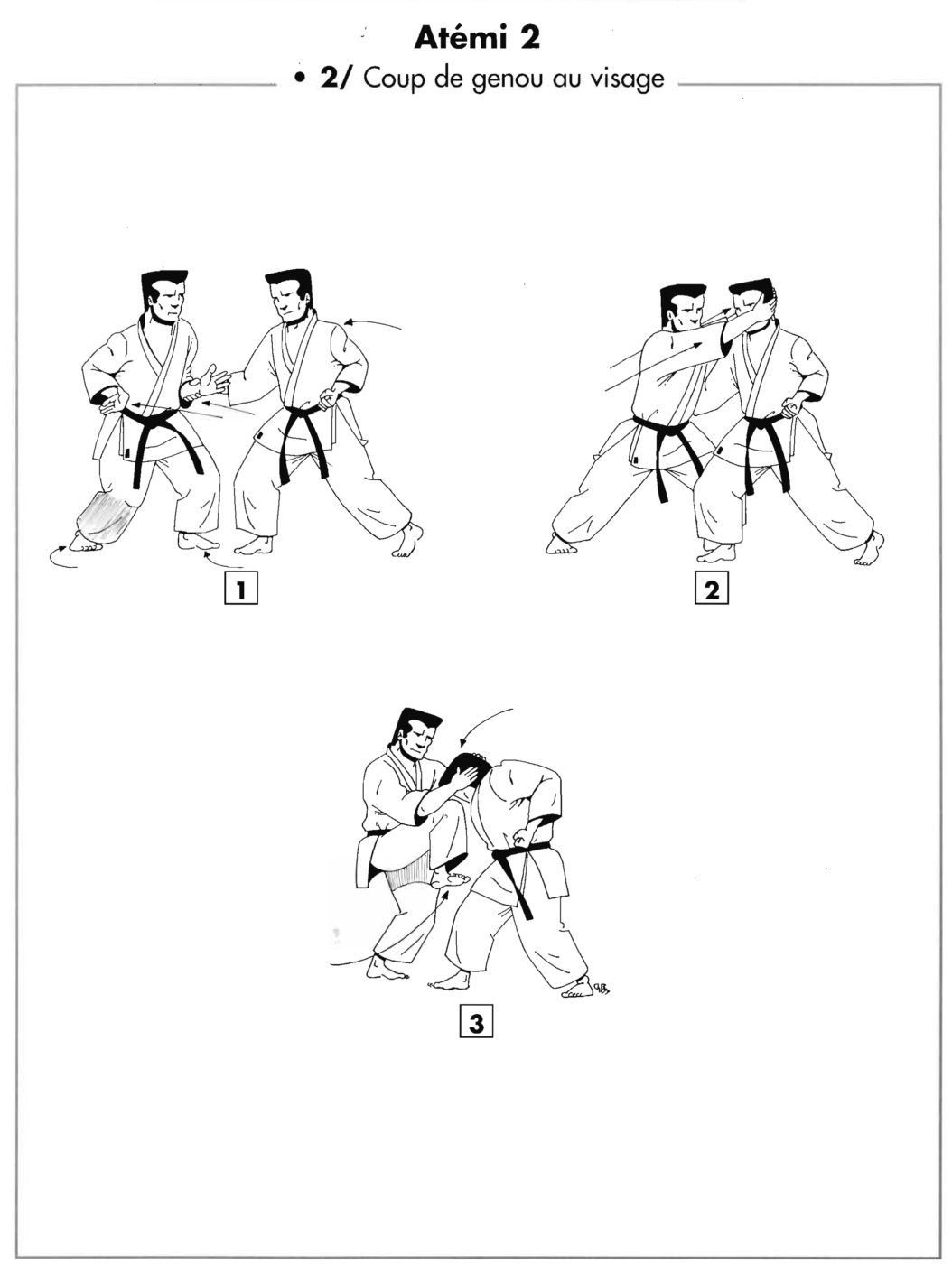 Atemi : mae hiza geri – coup de genou au visage