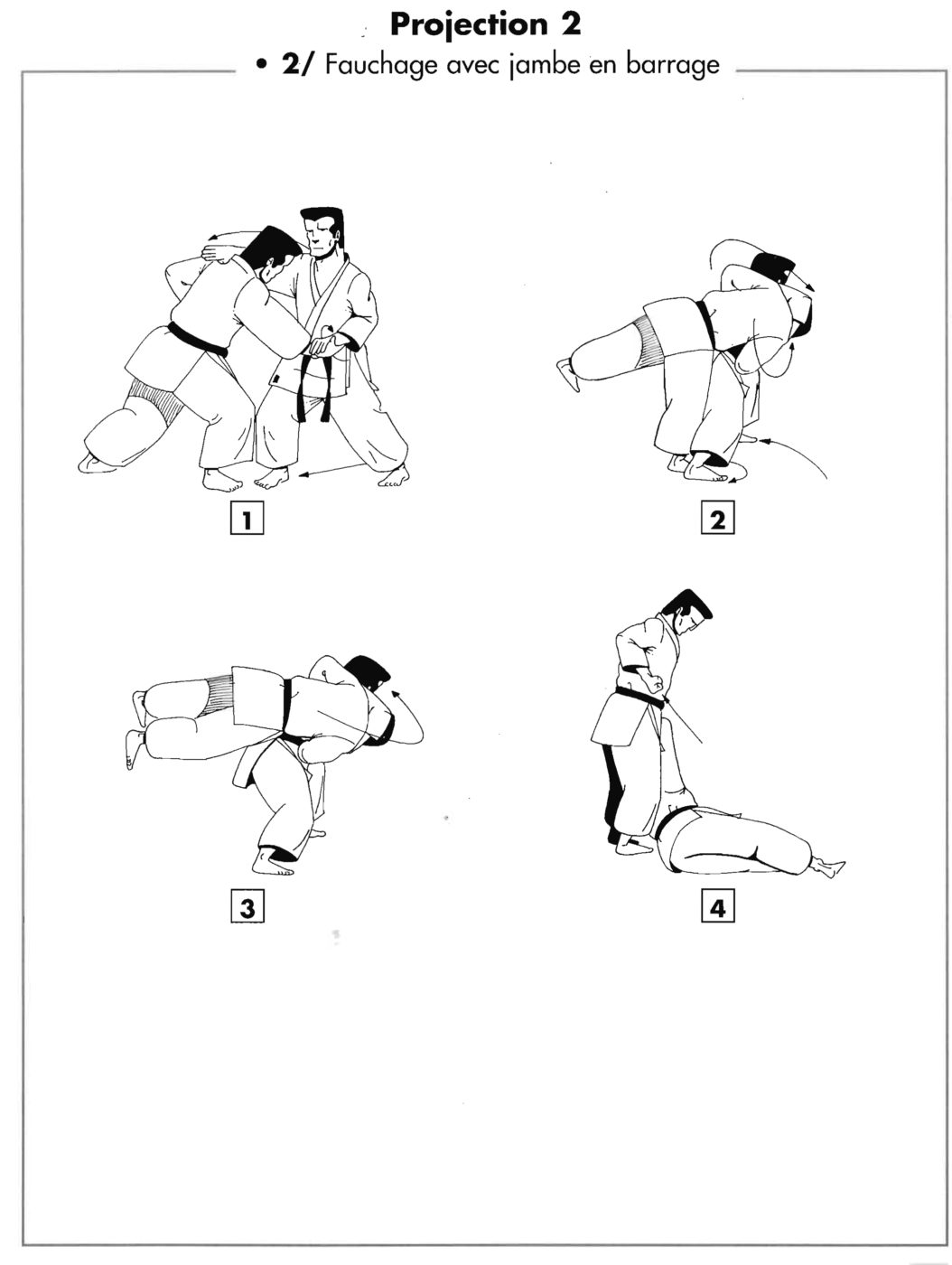 Projection : tai otoshi – renversement avec jambe en barrage