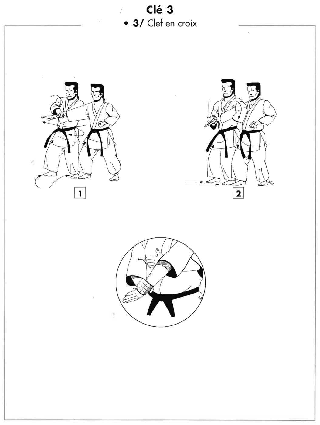 Clé : jugi ude gatame – clé en croix