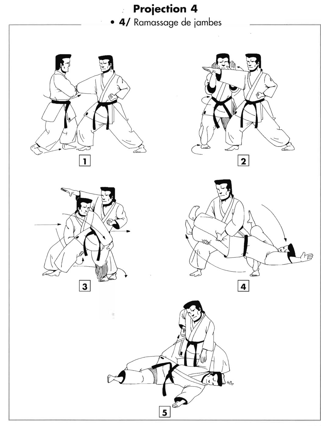 Projection : waki otoshi – Ramassage de jambe
