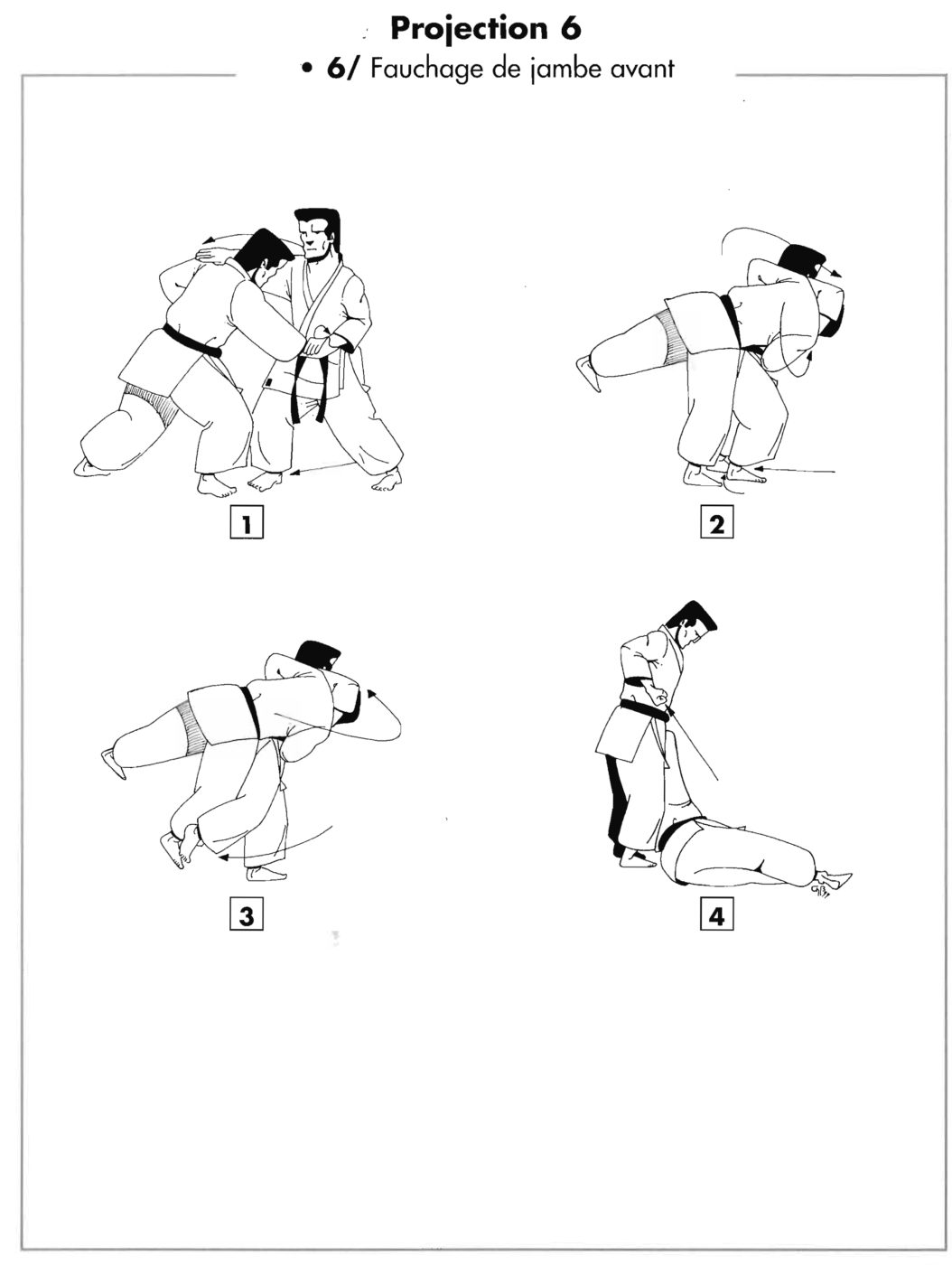 Projection : harai goshi – fauchage de jambe avant