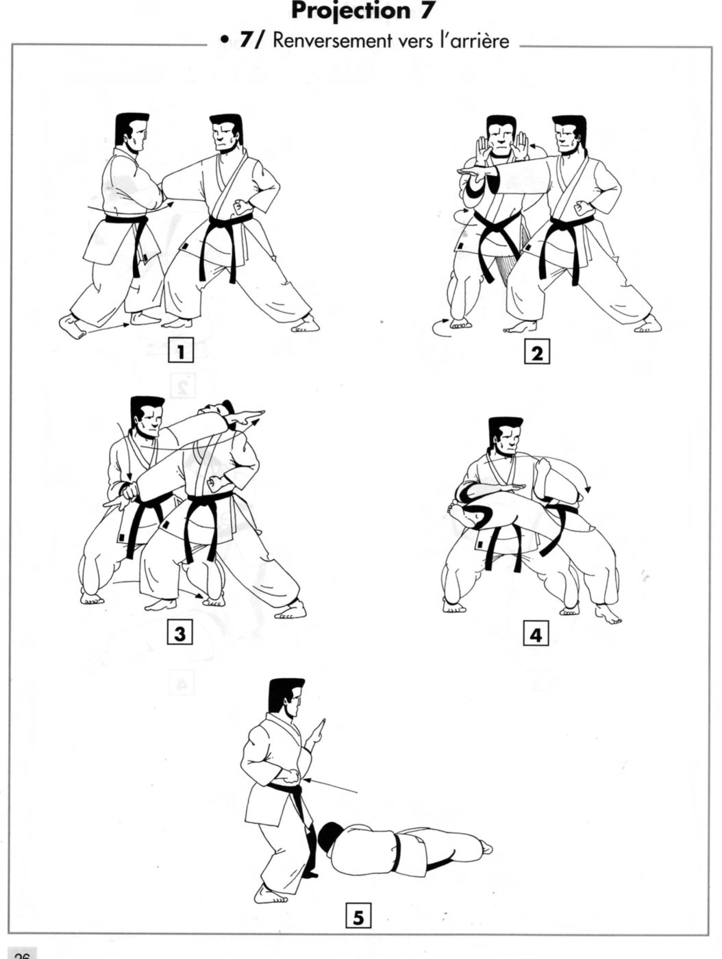 Projection : ushiro goshi – renversement vers l'arrière