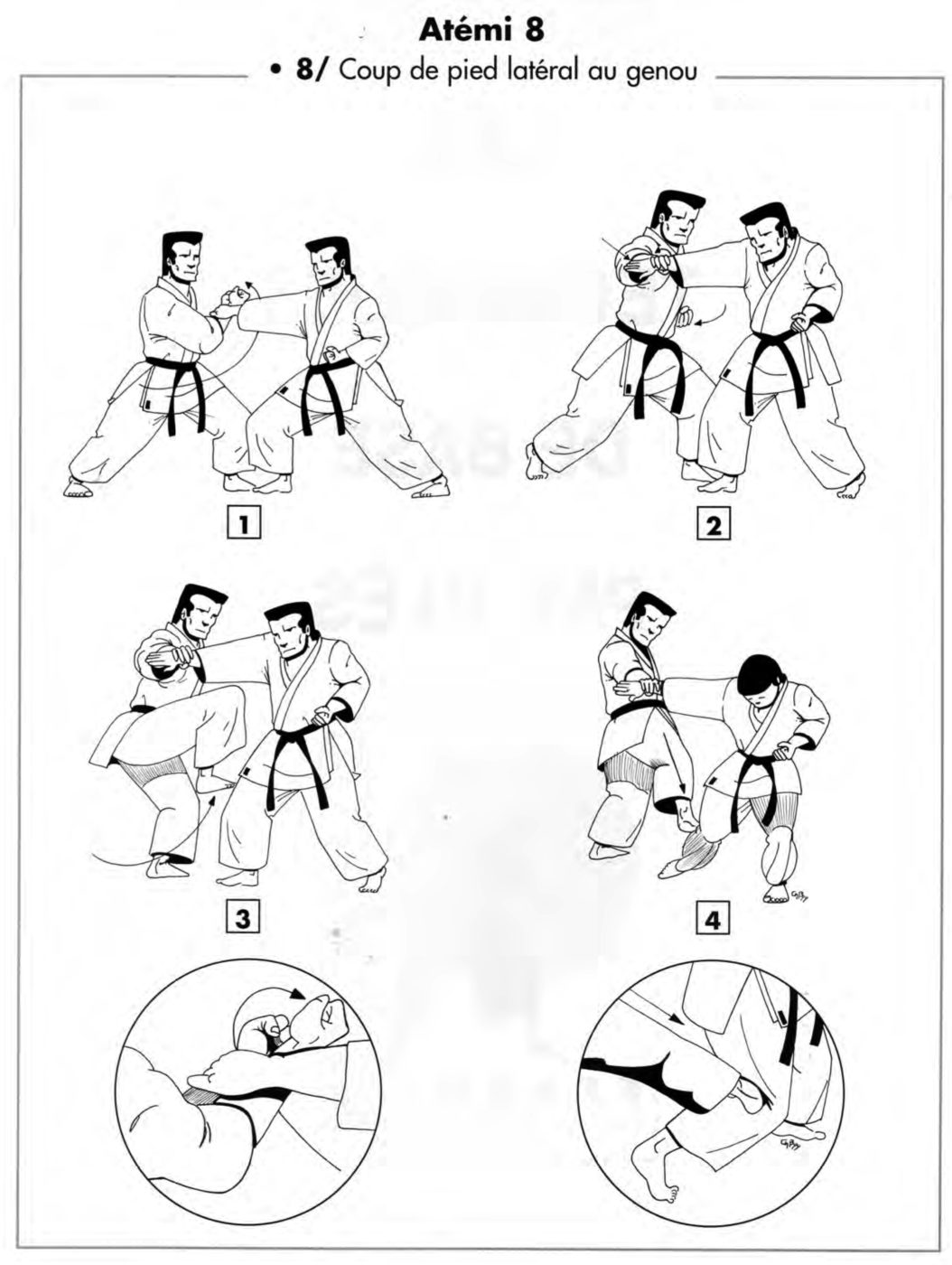 Atemi : yoko fumikomi – coup de pied latéral au genou